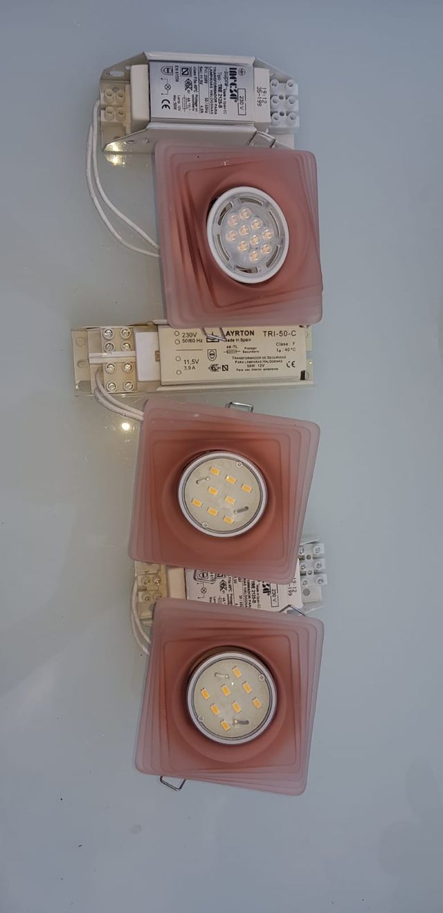 Juego de 2 halogenos rosas