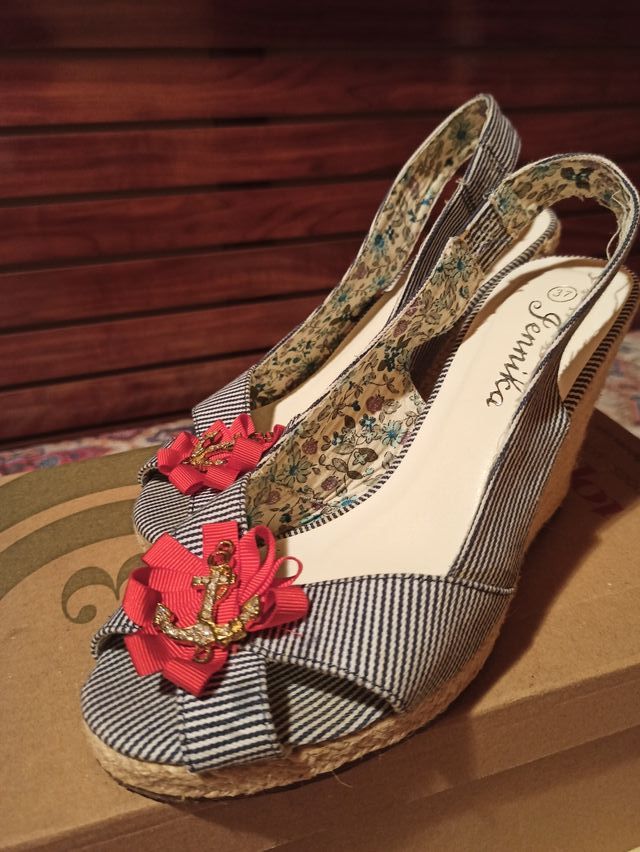 Sandalias esparto rayas