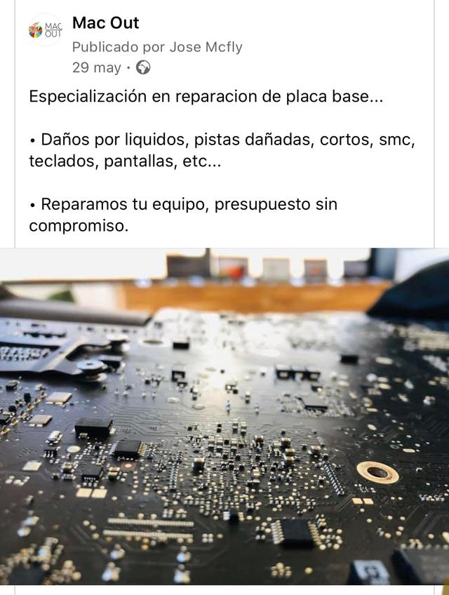 Reparaciones de placa base en EQUIPOS APPLE