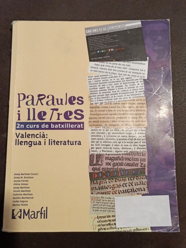 Paraules i Lletres Editorial Marfil