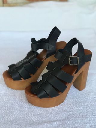 SANDALIAS MAMÁ LOLA TIRAS PIEL T.38 nuevas