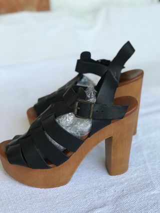 SANDALIAS MAMÁ LOLA TIRAS PIEL T.38 nuevas
