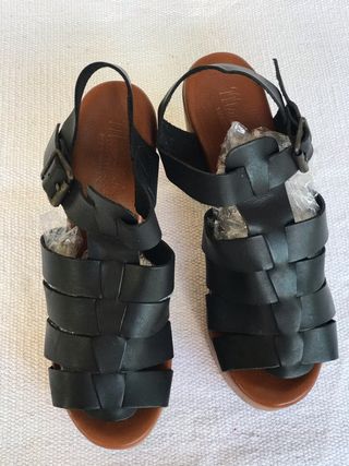 SANDALIAS MAMÁ LOLA TIRAS PIEL T.38 nuevas