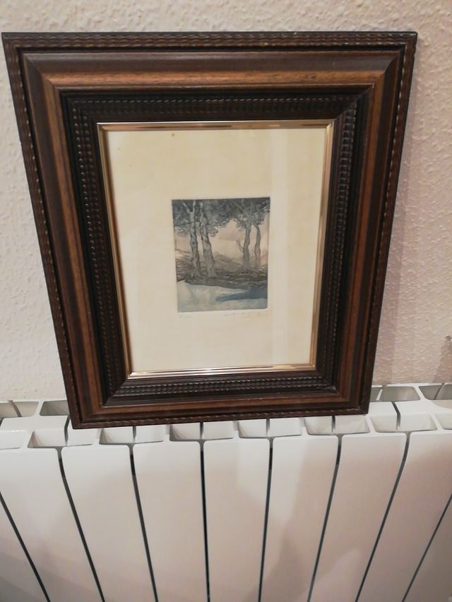 cuadro grabado y firmado