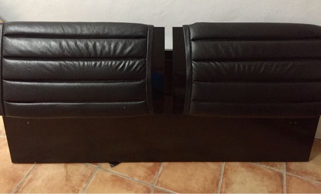 Vendo cabecero de cuero con madera