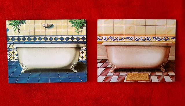 Cuadros baño vintage