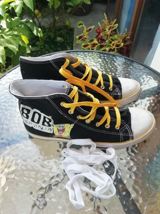 Zapatillas hombre estilo Converse Bob Esponja de segunda mano por 10 EUR en  Alcalá de Henares en WALLAPOP