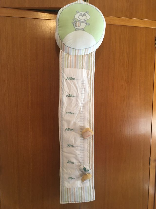 Medidor altura infantil tela color verde