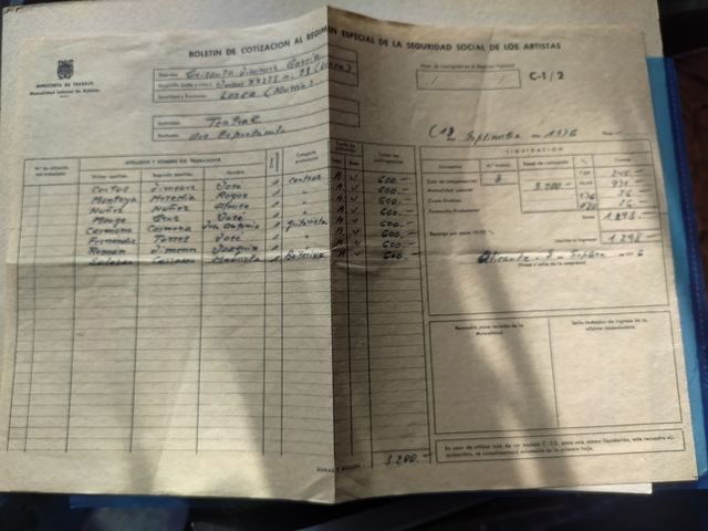 Contrato de trabajo cantaores flamenco