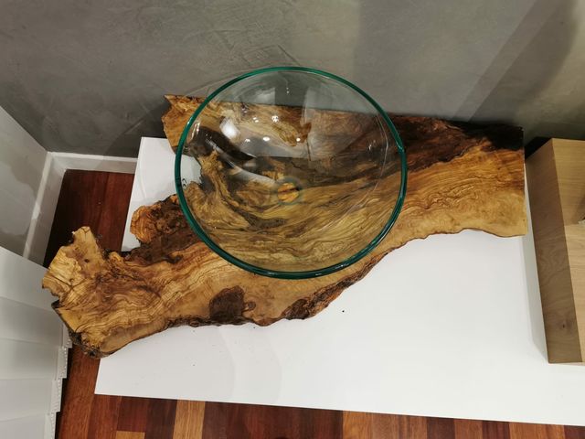 Encimeras de baño, entradita, en madera de olivo de segunda mano por