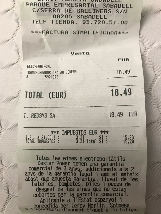 Transformador Led 6W nuevo