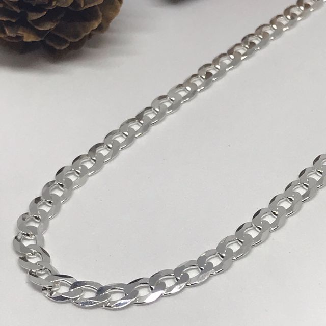 Cadena Barbada 120 en Plata de Ley 925