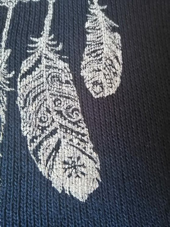 Jersey plumas atrapa sueños pintado a mano