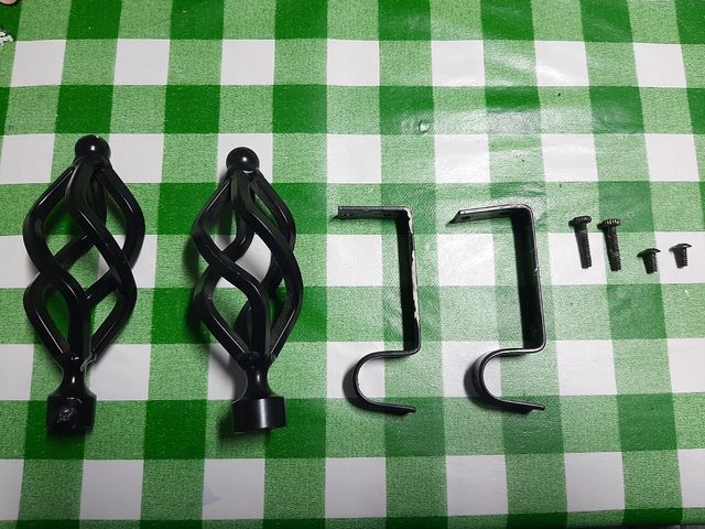 Soporte de cortina con anclajes 