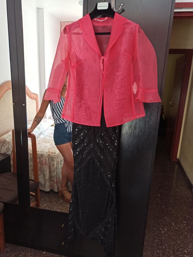 vestido de tirantes + chaquetilla