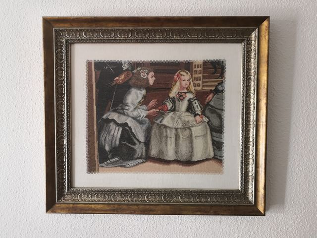 CUADRO PUNTO DE CRUZ DE LAS MENINAS DE VELAZQUEZ