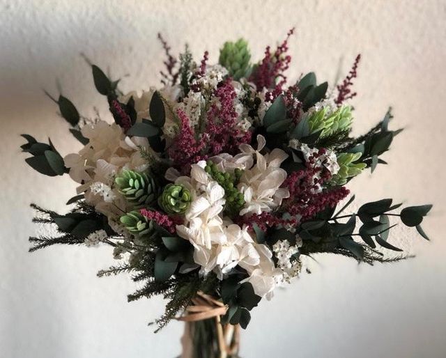 Ramo de flores preservadas