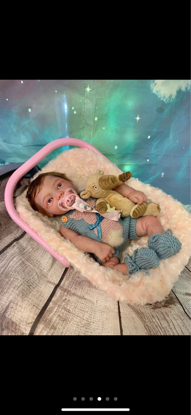 Reborn silicona 46cm con pelo