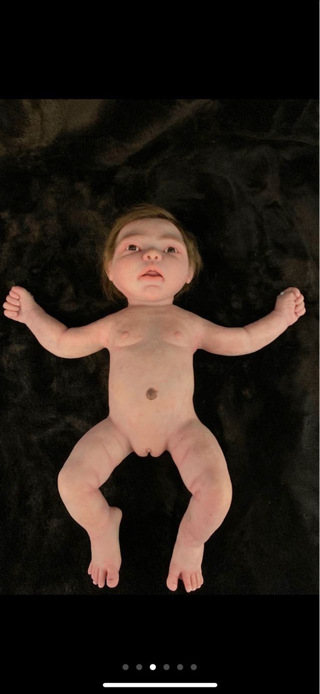 Reborn silicona 46cm con pelo