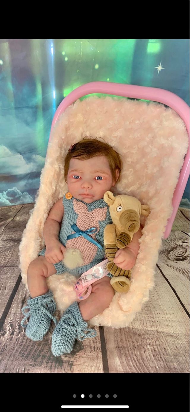 Reborn silicona 46cm con pelo