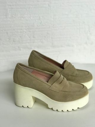 MOCASINES PIEL TACÓN OXYGENO T.38