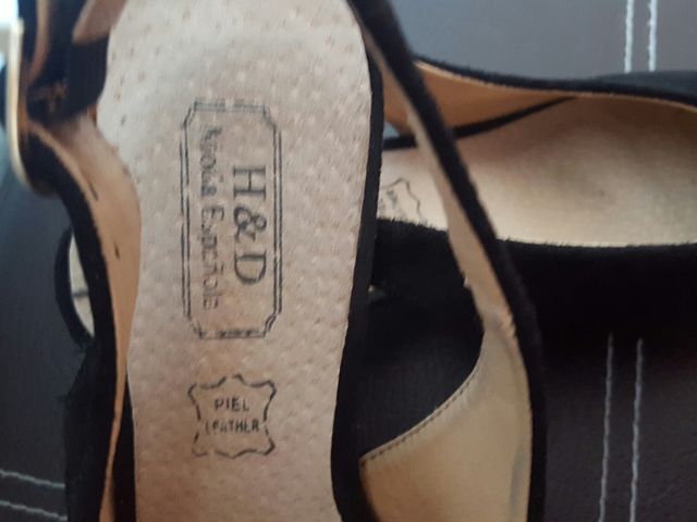 Zapatos sandalias piel ante negro talla 37