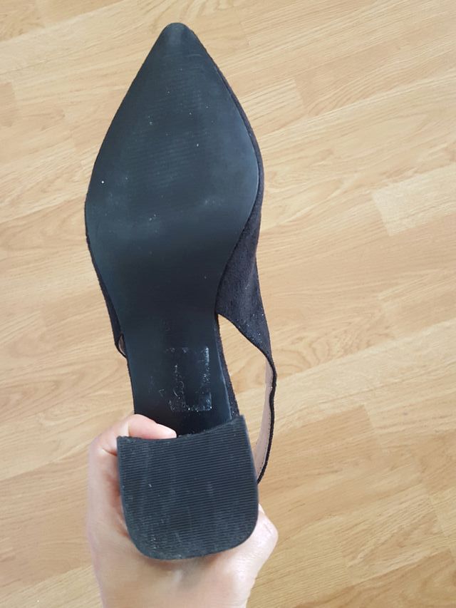 Zapatos sandalias piel ante negro talla 37