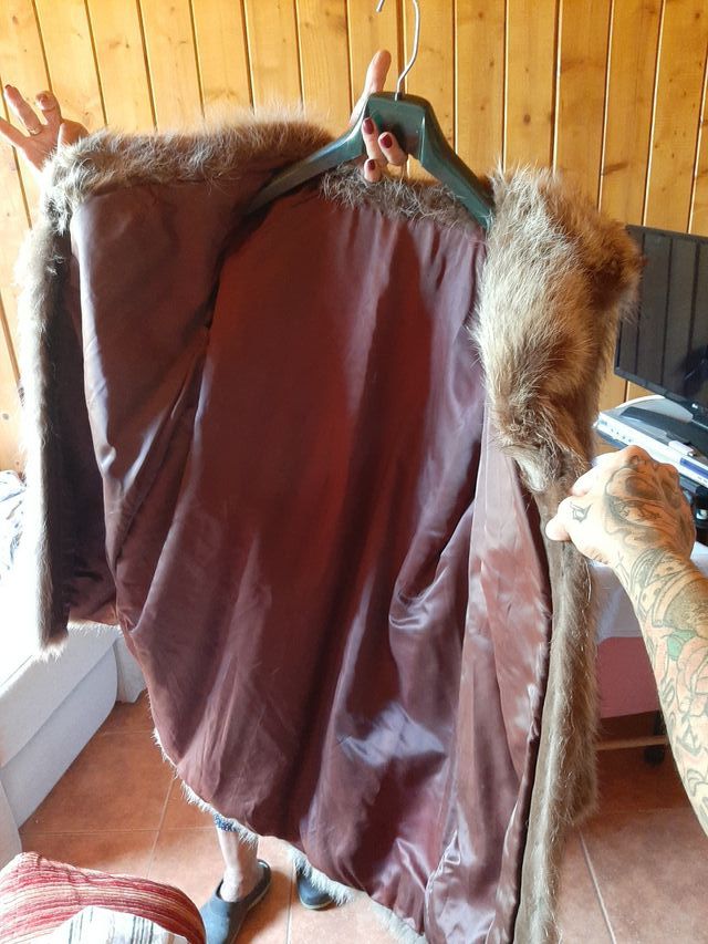 Abrigo de piel marmota