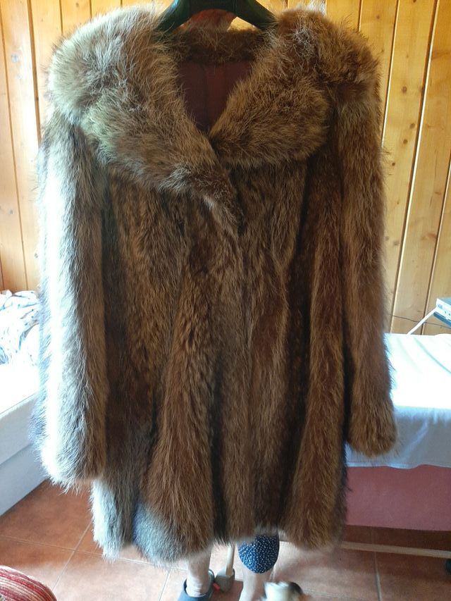 Abrigo de piel marmota