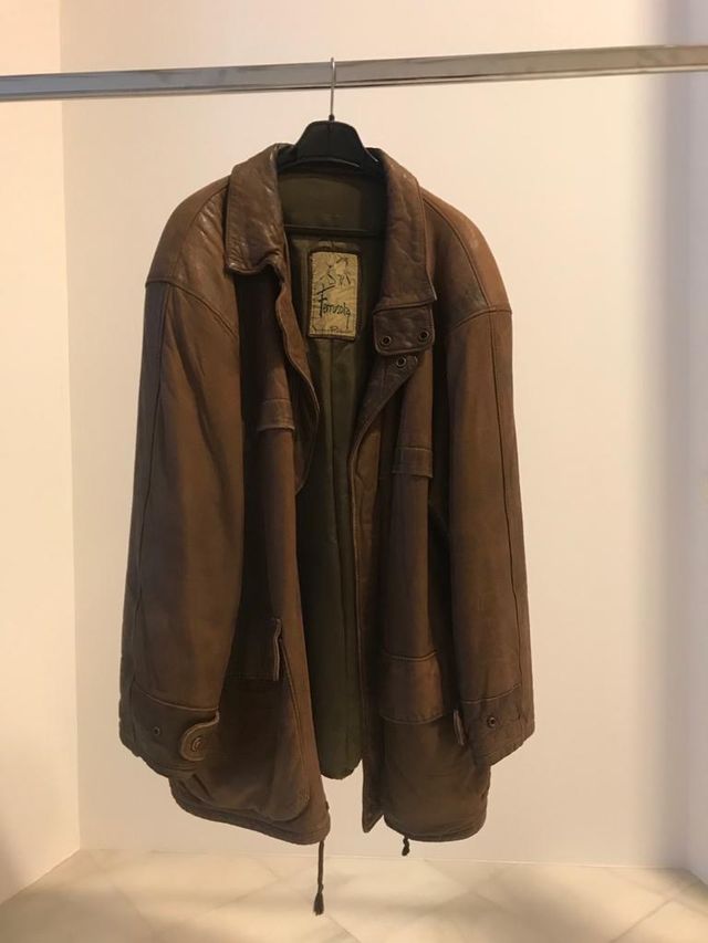 Abrigo cazadora cuero Ferrusola