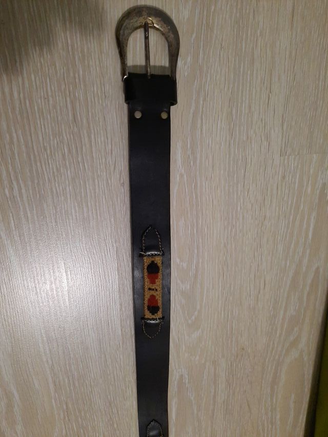 Cinturón piel negro