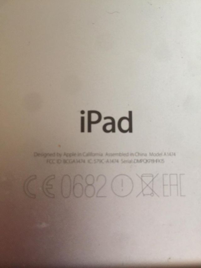 iPad Air 32 gb wifi A1474, año 2014
