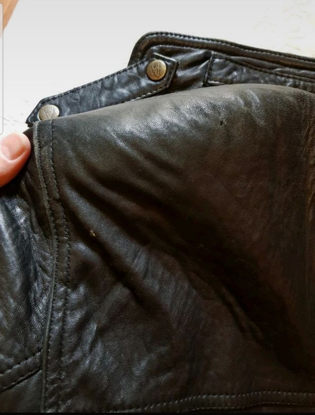 Cazadora de piel de hombre