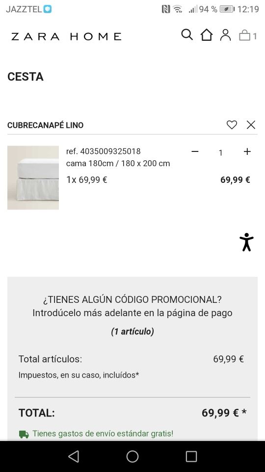 cubre canapé lino 180*200