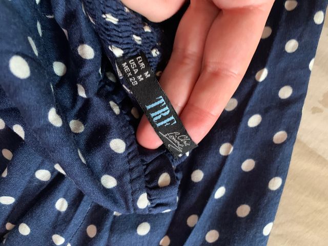 Vestido azul lunares zara fiesta/verano