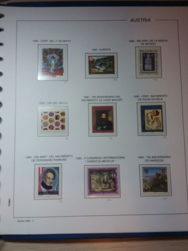 Sellos Austria año 1990