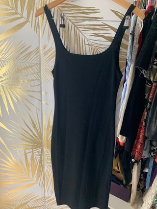 VESTIDO TUBO PUNTO - Negro | ZARA España