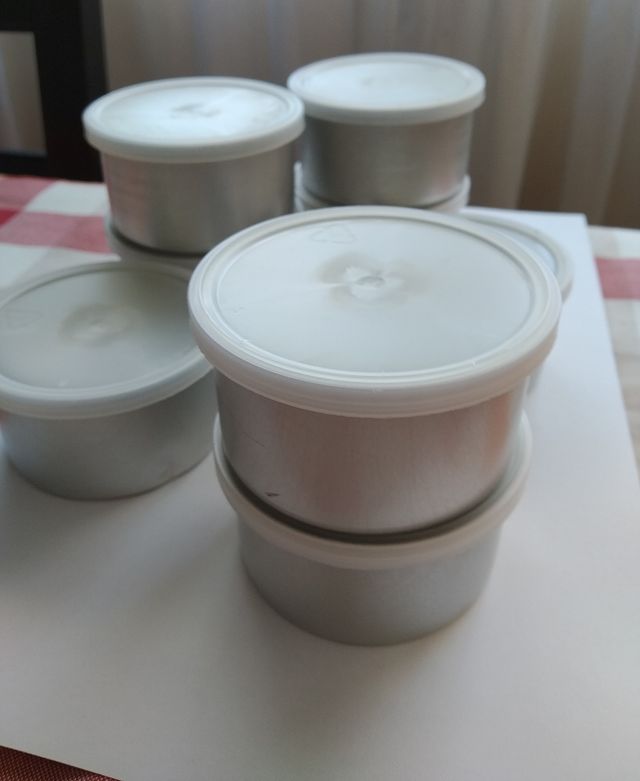 ENVASES DE ALUMINIO CON TAPA PLÁSTICA TRANSPARENTE