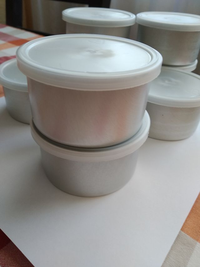 ENVASES DE ALUMINIO CON TAPA PLÁSTICA TRANSPARENTE
