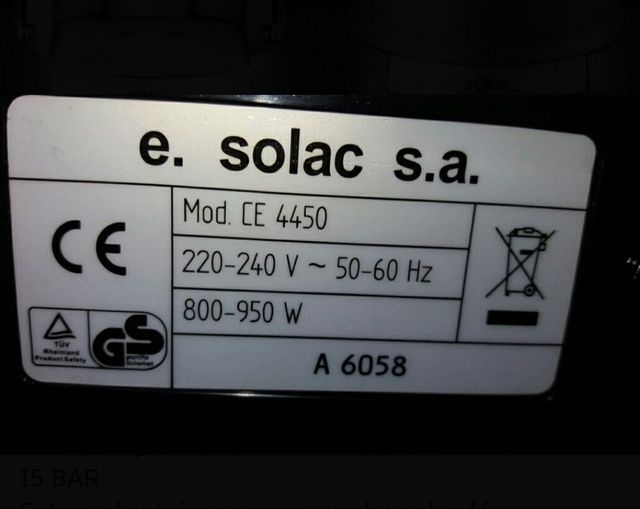 cafetera Express Solac modelo 4450