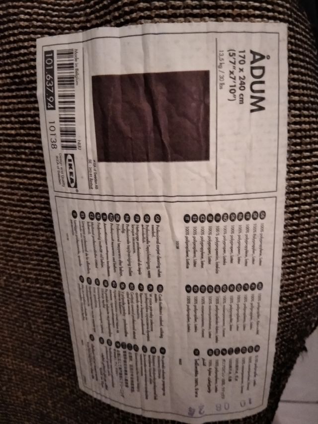 Alfombra marrón  oscuro