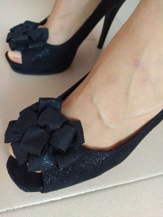 Tacones de fiesta negros de Marypaz, talla 40
