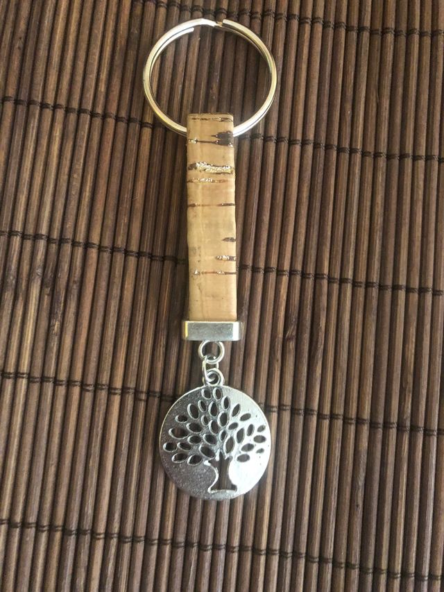 Llavero de corcho natural