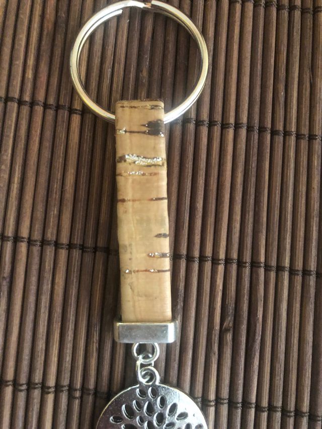 Llavero de corcho natural