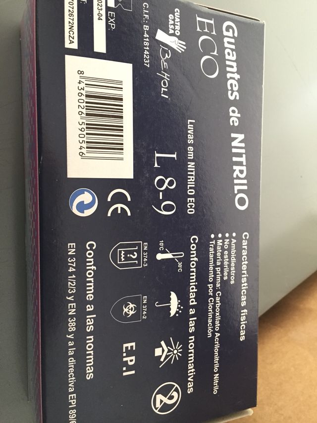 Guantes de latex y nitrilo