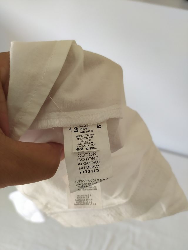 camisa bebé 3 meses. Tutto Picolo