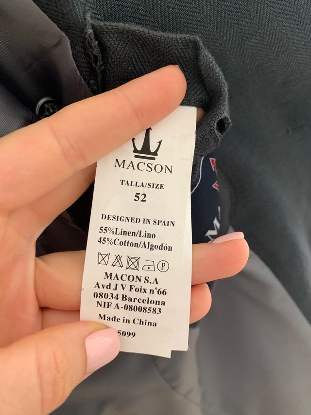 Americana lino hombre Macson 