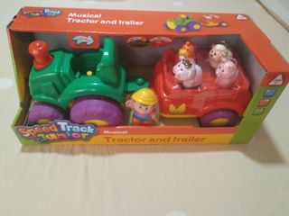 tractor con animales juguete
