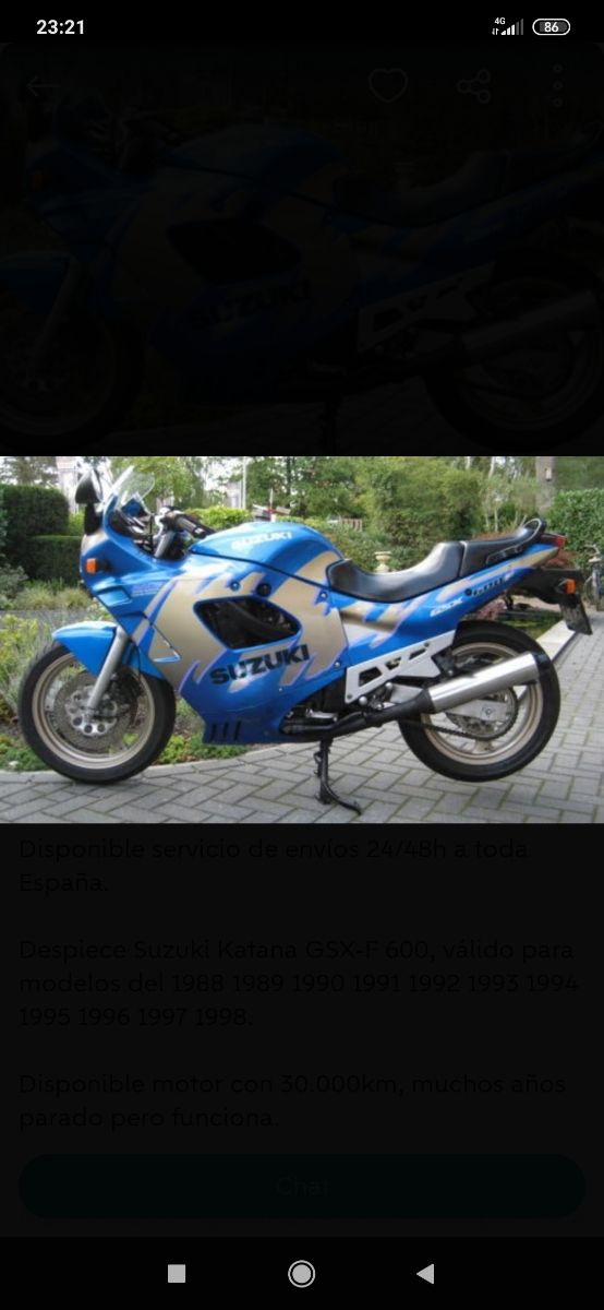 Tija superior y inferior Suzuki GSX F 600