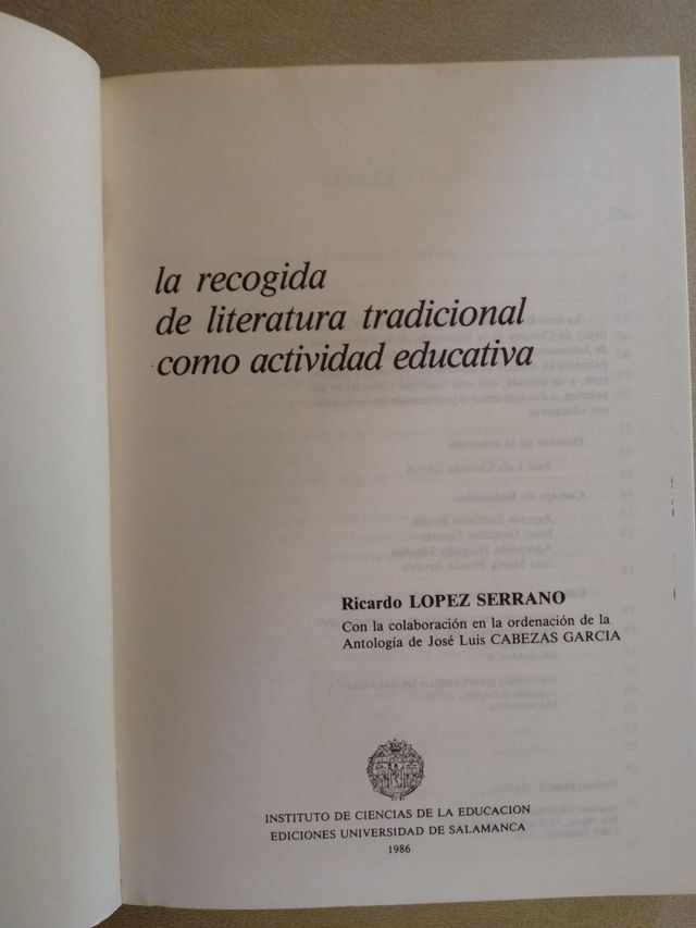 LA RECOGIDA DE LITERATURA TRADICIONAL...